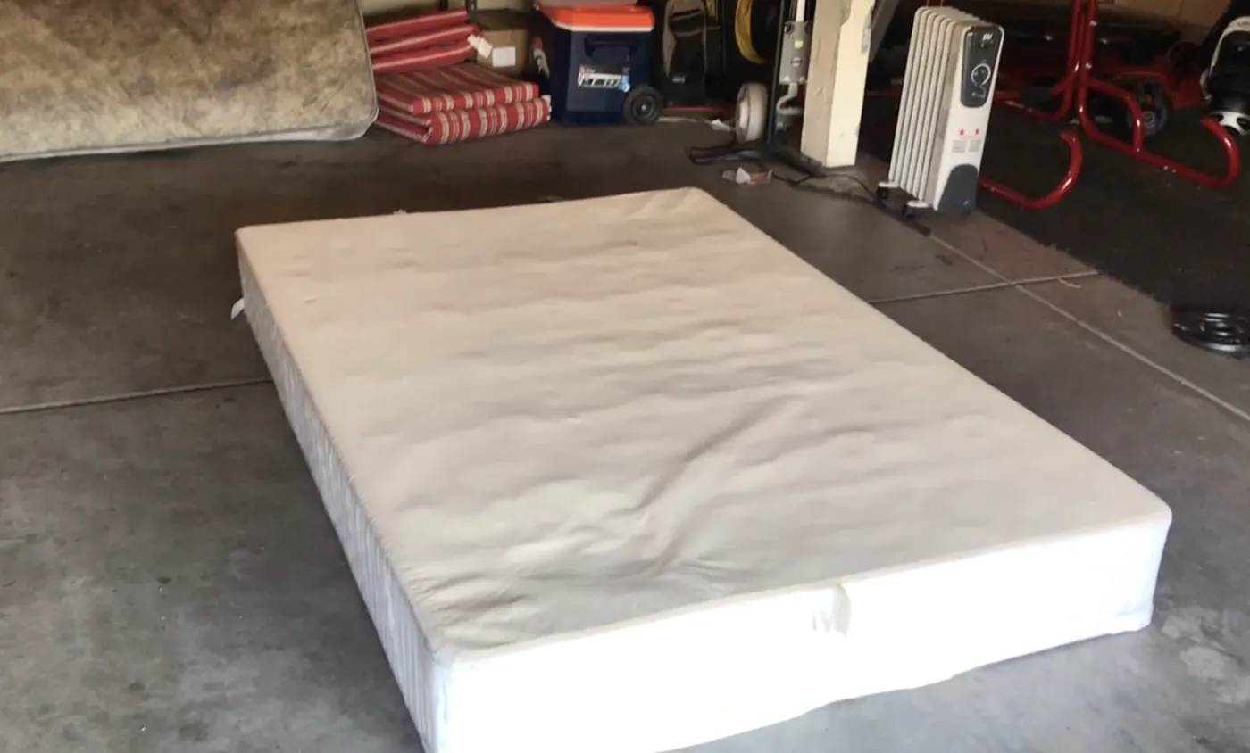 A box spring that bent under load