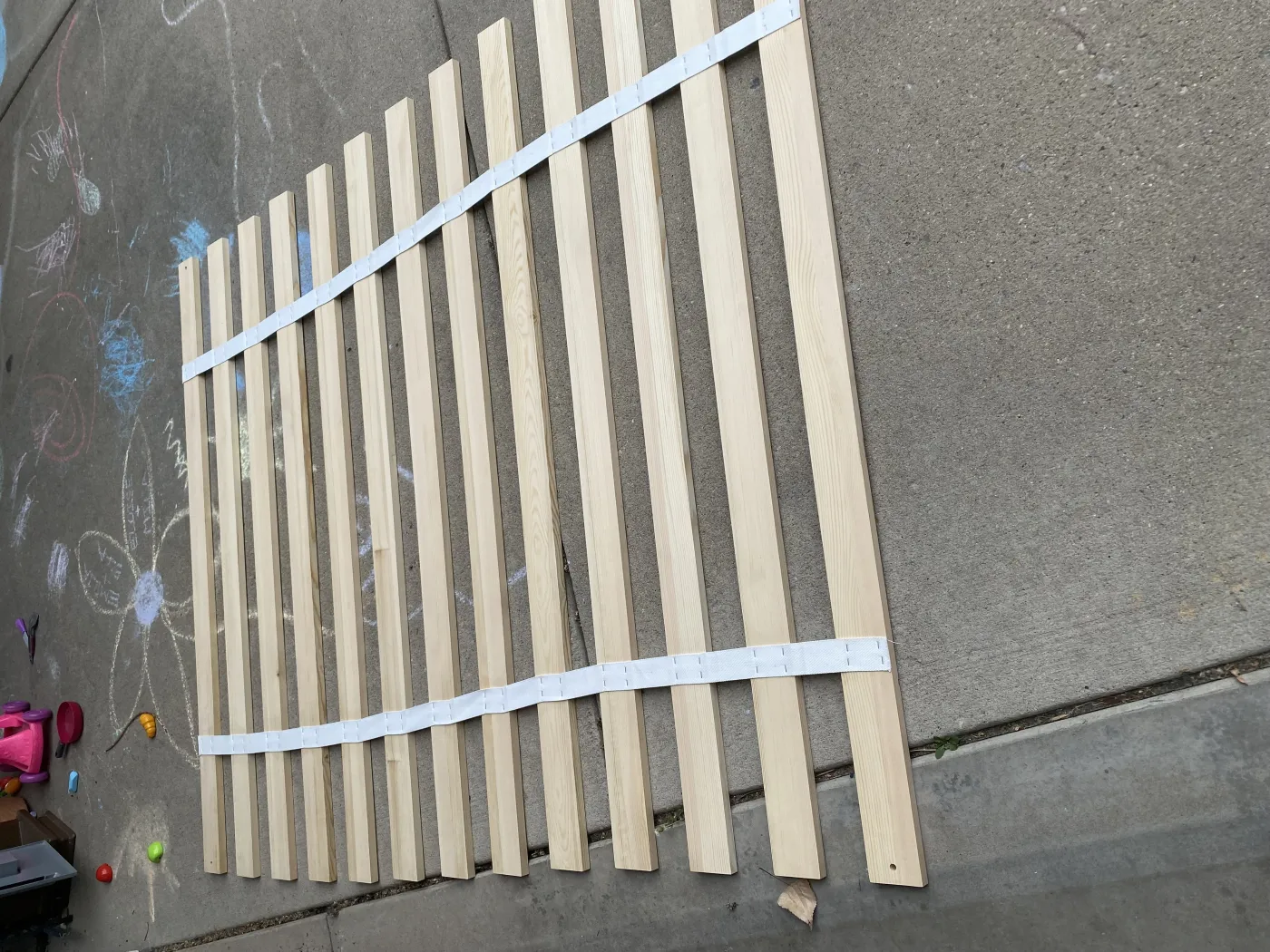 Slats spaced close enough to support a foam mattress